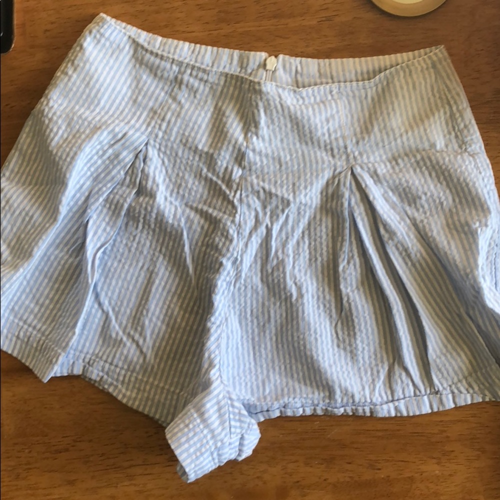 High Waisted Striped American Apparel Cotton Short